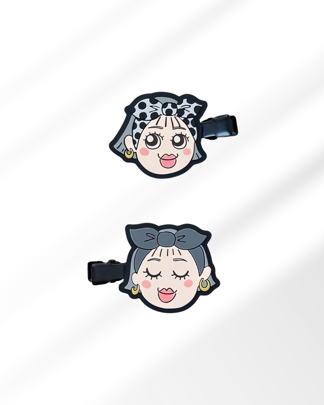 ハシモトイラストのヘアクリップ（２個セット）