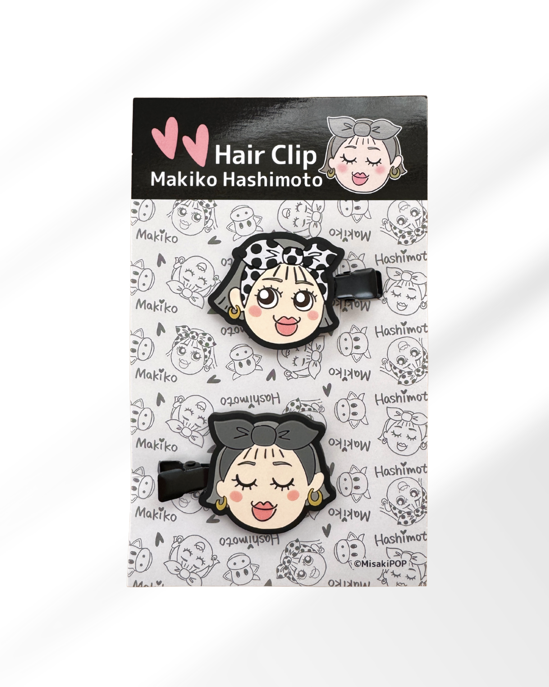 ハシモトイラストのヘアクリップ（２個セット）